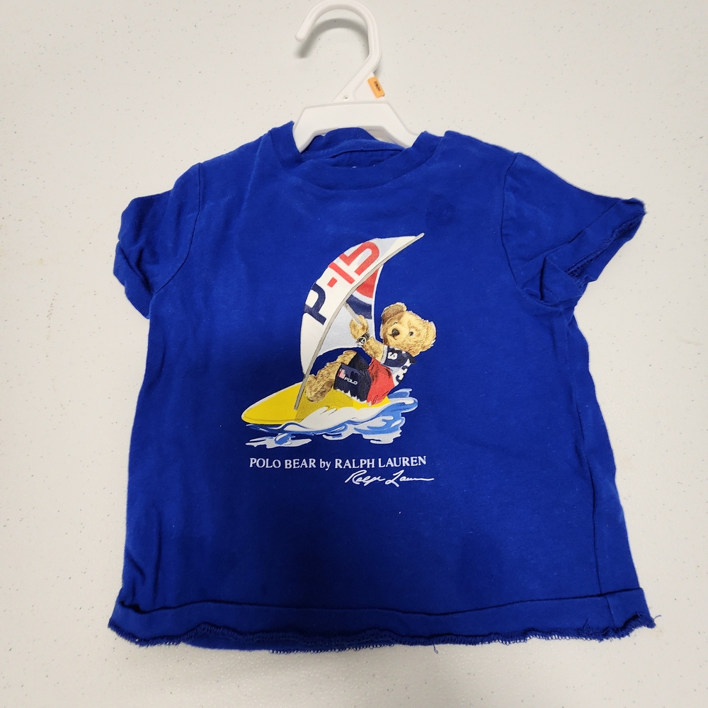 Ralph Lauren Kids Royal Blue Sailing Bear Tee